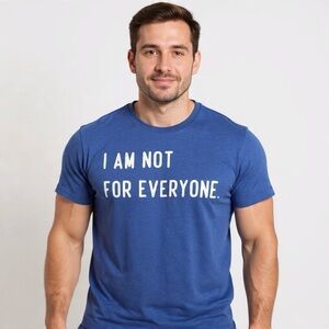 Men’s Funny Graphic Tee “I’m Not for Everyone” Sarcastic Blue T-Shirt Sz XL